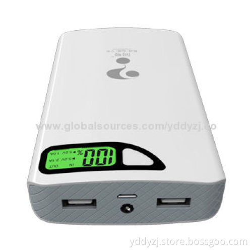 New 13,000mA Power Bank, 5V/1.5A Input, Dual USB Output and LED Display
